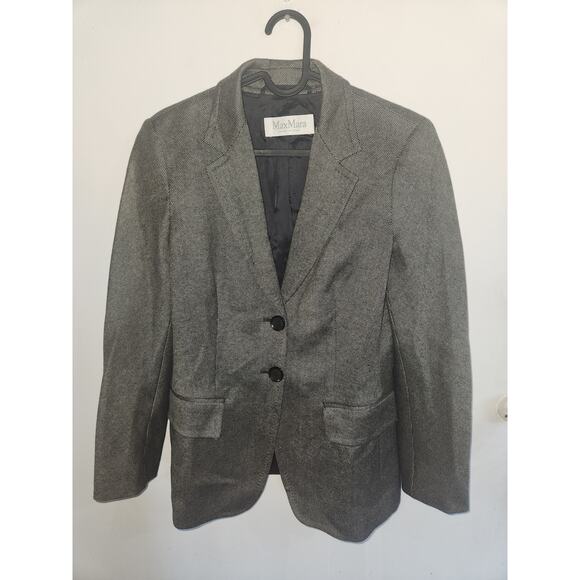 MaxMara Jackets & Blazers - MaxMara virgin wool gray blazer jacket S made in Italy